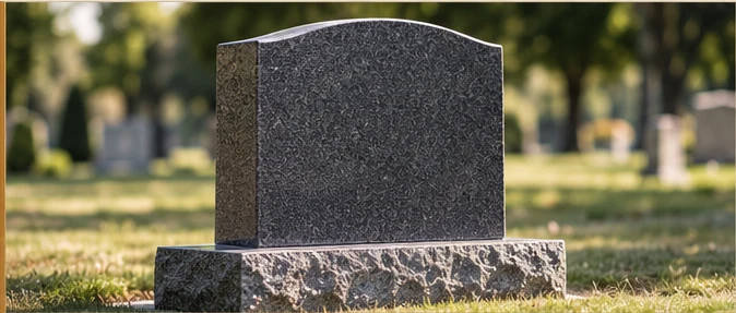 Upright headstone memorial
